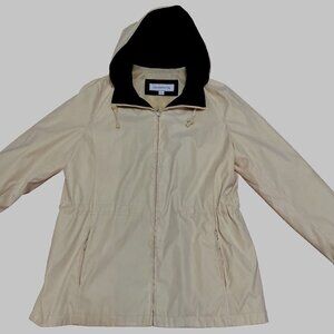 Vintage Liz Claiborne Women's Full Zip Windbreaker Jacket Size L Yellow/Navy